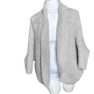 Barefoot Dreams CozyChic shrug Oyster grey s/m small medium